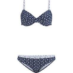 Bikini na fiszbinach (2 części) bonprix niebiesko - biały. Bikini damskie marki bonprix. Za 59.99 zł.