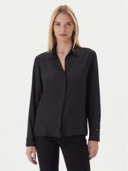 Tommy Hilfiger Koszula WW0WW46597 Czarny Regular Fit. Czarne bluzki damskie Tommy Hilfiger, bez wzorów, z wiskozy, biznesowe, bez kołnierzyka, bez ramiączek. Za 429.99 zł.