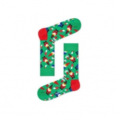 Skarpetki Happy Socks - Holiday XMAS (GGN01-7000). Szare skarpety męskie Happy Socks, w kolorowe wzory, z bawełny. Za 34.90 zł.