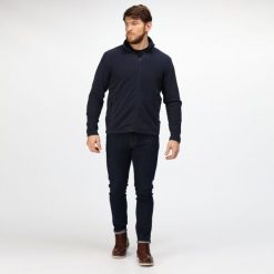 Kurtka Męska Mikropolar. Niebieskie kurtki męskie Regatta, na zimę, l, bez wzorów, z materiału, bez kaptura. Za 149.99 zł.