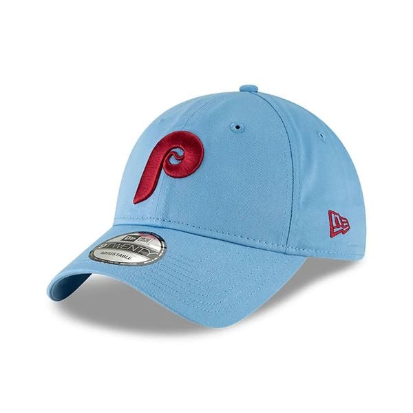 Czapka z daszkiem Phillie MLB Core Classic 2 0. Niebieskie czapki i kapelusze męskie New Era, bez wzorów, z materiału, klasyczne. Za 119.10 zł.