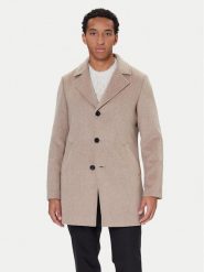 Guess Płaszcz wełniany M4BL3S WGJ82 Beżowy Slim Fit. Brązowe płaszcze męskie Guess, na zimę, m, z aplikacjami, z syntetyku, bez kaptura. Za 955.00 zł.