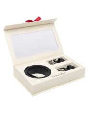 Calvin Klein Pasek Męski Belt Gift Set LV04D0009G Czarny. Czarne paski damskie Calvin Klein, bez wzorów, ze skóry. Za 409.99 zł.