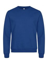 Clique Miami Roundneck – Bluza unisex z bawełny i poliestru z recyklingu. Niebieskie bluzy męskie CLIQUE, xl, bez wzorów, z bawełny, bez kaptura. Za 165.72 zł.