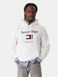 Tommy Hilfiger Bluza Embro Flag MW0MW42735 Biały Regular Fit. Białe bluzy męskie Tommy Hilfiger, m, bez wzorów, z bawełny, bez kaptura. Za 529.99 zł.