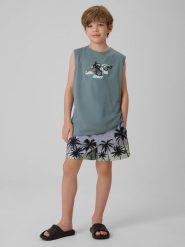 4F Spodenki plażowe boardshorty chłopięce - multikolor 158/164 (12-14 lat). Szorty dla chłopców 4f, na lato, bez wzorów, wakacyjne. Za 89.99 zł.