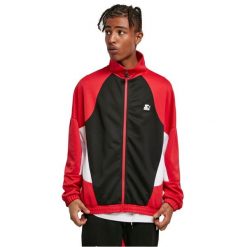 Kurtka dresowa Urban Classics Starter Laser. Czarne kurtki męskie Urban Classics, m, bez wzorów, z dresówki, sportowe, bez kaptura. Za 337.00 zł.