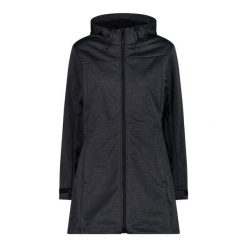 Kurtka damska z kapturem softshell CMP. Niebieskie kurtki damskie CMP, bez wzorów, z poliesteru, z kapturem. Za 482.45 zł.