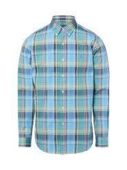 Polo Ralph Lauren Koszula męska - Custom Fit Mężczyźni Regular Fit Bawełna niebieski|zielony|wielokolorowy w kratkę, M. Niebieskie koszule męskie Polo Ralph Lauren, m, bez wzorów, z bawełny, klasyczne, bez kołnierzyka, bez ramiączek. Za 729.95 zł.