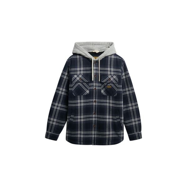 Kurtka Superdry Surplus. Niebieskie kurtki męskie Superdry., l, bez wzorów, z materiału, eleganckie, bez kaptura. Za 493.95 zł.
