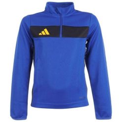 Adidas Tiro 25 Essentials junior - Bluza z zamkiem dla juniorów. Niebieskie bluzy damskie Adidas, bez wzorów, z materiału, bez kaptura. Za 173.75 zł.