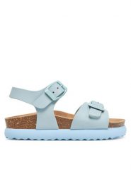 Geox Sandały J Bubblebow G J55MYA 000BC C4016 M Błękitny. Niebieskie sandały dziewczęce Geox, ze skóry, bez zapięcia. Za 109.99 zł.