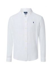 Polo Ralph Lauren Męska koszula lniana Mężczyźni Regular Fit len biały, L. Białe koszule męskie Polo Ralph Lauren, l, bez wzorów, ze lnu, eleganckie, bez kołnierzyka, bez ramiączek. Za 819.95 zł.