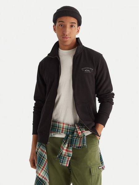 Quiksilver Bluza Zip Fleece EQYFT05134 Czarny Regular Fit. Czarne bluzy męskie Quiksilver, l, bez wzorów, z bawełny, bez kaptura. Za 192.99 zł.