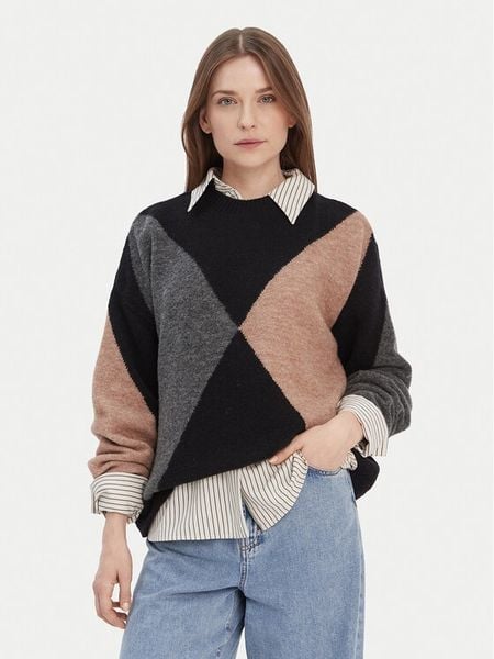 Barbour Sweter LKN1678MI11 Kolorowy Regular Fit. Swetry damskie Barbour, bez wzorów, z wełny, bez kołnierzyka, bez ramiączek, bez kaptura. Za 379.99 zł.