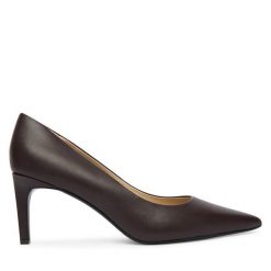 Szpilki Calvin Klein. Czerwone szpilki damskie Calvin Klein, bez wzorów, bez obcasa, bez zapięcia. Za 649.99 zł.