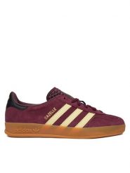 Adidas Sneakersy Gazelle Indoor KJ2291 Bordowy. Czerwone buty sportowe dziewczęce Adidas, bez wzorów, ze skóry, bez zapięcia. Za 399.99 zł.