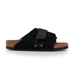 Klapki unisex Birkenstock Kyoto. Brązowe klapki męskie Birkenstock, z materiału. Za 725.70 zł.