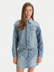 Calvin Klein Jeans Kurtka jeansowa LV047F677G Niebieski Regular Fit. Niebieskie kurtki damskie Calvin Klein Jeans, s, bez wzorów, z bawełny, bez kaptura. Za 629.99 zł.