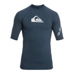 Koszulka do pływania męska Quiksilver All Time. Niebieskie koszulki sportowe męskie Quiksilver, m, bez wzorów, z elastanu, bez kołnierzyka, bez ramiączek, do pływania. Za 159.99 zł.