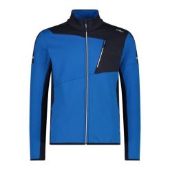 Rozciągliwa polarowa bluza na zamek CMP. Niebieskie bluzy męskie CMP, bez wzorów, z polaru, bez kaptura. Za 403.50 zł.