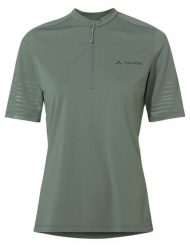 Koszulka damska Qimsa Pro HZ. Zielone koszulki sportowe damskie Vaude, bez wzorów, z materiału, bez kołnierzyka, bez ramiączek, na fitness i siłownię. Za 299.00 zł.