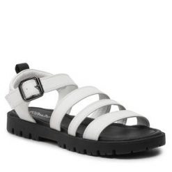 Sandały DeeZee. Białe sandały dziewczęce DeeZee, bez zapięcia. Za 49.99 zł.