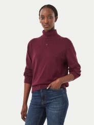 Tommy Jeans Golf Essential DW0DW23361 Fioletowy Regular Fit. Fioletowe swetry damskie Tommy Jeans, xl, bez wzorów, z bawełny, bez kołnierzyka, bez ramiączek, bez kaptura. Za 369.99 zł.