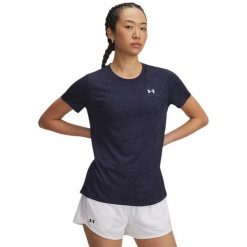 Skarpetki damskie z melanżem Under Armour Tech. Niebieskie skarpety damskie Under Armour, bez wzorów, z materiału. Za 192.00 zł.