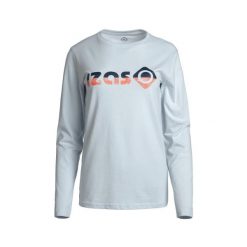 Koszulka Bierge W – Klasyczna elegancja i codzienna wygoda. Niebieskie koszulki sportowe damskie IZAS, m, bez wzorów, bez kołnierzyka, bez ramiączek, trekkingowe. Za 139.09 zł.