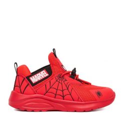 Sneakersy Spiderman Ultimate. Czerwone trampki i tenisówki chłopięce Spiderman Ultimate, bez wzorów, bez zapięcia. Za 119.99 zł.