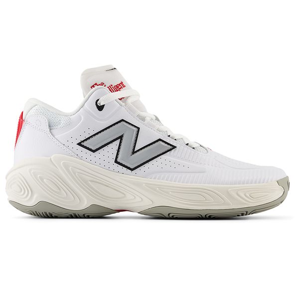 Buty męskie New Balance BBFRSHO2 – białe. Białe buty sportowe męskie New Balance, z materiału, bez zapięcia, na fitness i siłownię. Za 299.99 zł.