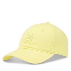 Czapka z daszkiem Tommy Hilfiger. Żółte czapki i kapelusze damskie Tommy Hilfiger, bez wzorów. Za 139.99 zł.