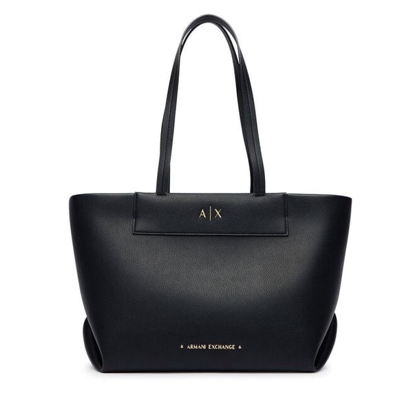 Torebka Armani Exchange. Czarne torebki do ręki damskie Armani Exchange, bez wzorów, bez dodatków. Za 654.99 zł.