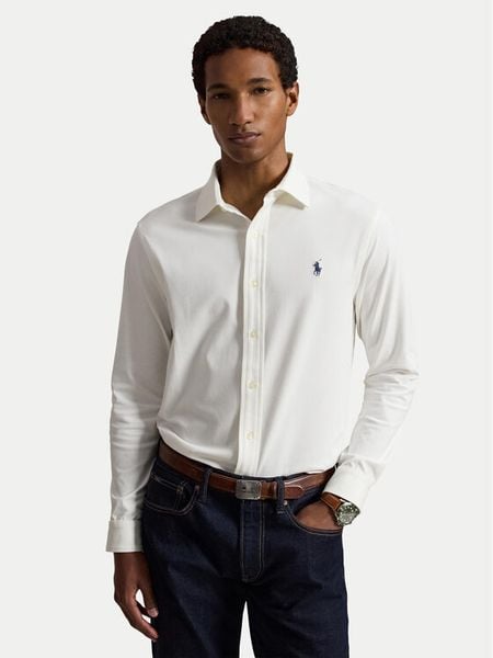 Polo Ralph Lauren Koszula 710B26145003 Biały Classic Fit. Białe koszule męskie Polo Ralph Lauren, m, bez wzorów, bez kołnierzyka, bez ramiączek. Za 769.99 zł.