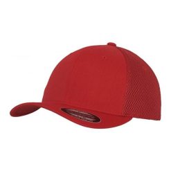 Czapka Z Daszkiem Tactel Mesh. Czerwone czapki i kapelusze damskie FLEXFIT, bez wzorów, z meshu. Za 82.99 zł.