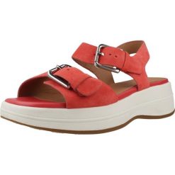 Sandały GEOX D SPHERICA ECUB 3 S Czerwony. Czerwone sandały damskie Geox, bez wzorów, ze skóry, bez obcasa, bez zapięcia. Za 412.99 zł.