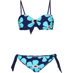 Bikini na fiszbinach bonprix turkusowo-granatowy. Bikini damskie marki bonprix. Za 89.99 zł.