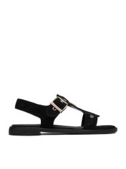 U.S. Polo Assn. Sandały EO-ALYS001W/6S1 Czarny. Czarne sandały damskie U.S. Polo Assn., bez wzorów, ze skóry, bez obcasa, na płaskiej podeszwie, bez zapięcia. Za 249.99 zł.