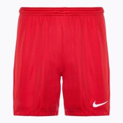 Spodenki piłkarskie damskie Nike Dri-FIT Park III Knit Short. Czerwone szorty sportowe damskie Nike, xs, bez wzorów, sportowe, do piłki nożnej, dri-fit (nike). Za 66.99 zł.