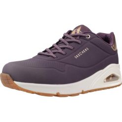 Buty do chodzenia damskie Skechers Dkpr Uno Shimme. Fioletowe obuwie sportowe damskie Skechers, bez wzorów, z materiału, trekkingowe, Skechers Sport. W wyprzedaży za 352.85 zł.