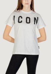 Koszulka crop top Kobieta ICON. Białe t-shirty damskie ICON, xs, bez wzorów, z bawełny, klasyczne, bez kołnierzyka. Za 181.30 zł.