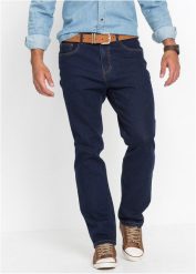 Klasyczne jeansy ze stretchem classic fit, straight. Niebieskie jeansy męskie bonprix, klasyczne. Za 139.99 zł.