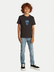 Calvin Klein Jeans T-Shirt Good Level IB0IB02456 Czarny Regular Fit. Czarne t-shirty dla chłopców Calvin Klein Jeans, bez wzorów, z bawełny, bez ramiączek. Za 79.99 zł.