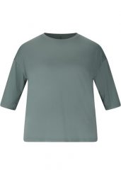 Koszulka 3/4 damska Q Sportswear Jenirei. Niebieskie koszulki sportowe damskie ENDURANCE Q, l, bez wzorów, z materiału, bez kołnierzyka, bez ramiączek, na fitness i siłownię. Za 185.50 zł.