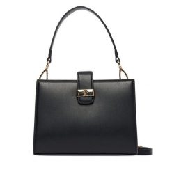 Torebka Tommy Hilfiger. Czarne torebki do ręki damskie Tommy Hilfiger, bez wzorów, klasyczne, bez dodatków. Za 569.99 zł.