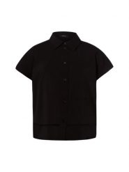 Opus Bluzka z krótkim rękawem Kobiety czarny, 40. Czarne bluzki damskie Opus, bez wzorów, eleganckie, bez kołnierzyka, bez ramiączek. Za 349.95 zł.