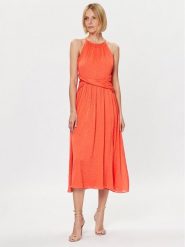 DKNY Sukienka codzienna DD3C3711 Koralowy Regular Fit. Pomarańczowe sukienki damskie DKNY, na co dzień, bez wzorów, z syntetyku, bez kołnierzyka, bez ramiączek, proste. Za 1,039.00 zł.