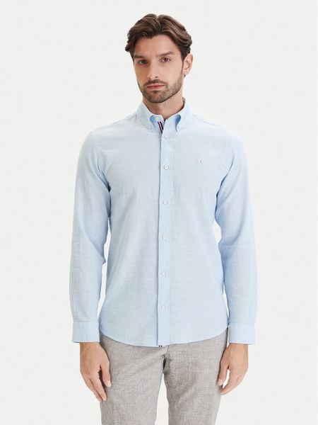 Jack & Jones Koszula Blusummer 12293269 Błękitny Regular Fit. Niebieskie koszule męskie Jack & Jones, m, bez wzorów, z bawełny, bez kołnierzyka, bez ramiączek. Za 123.99 zł.