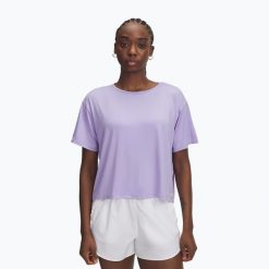 Koszulka Under Armour Tech Vent. Fioletowe t-shirty damskie Under Armour, bez wzorów, sportowe, bez kołnierzyka. Za 129.99 zł.